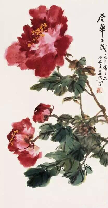 Chinese Painting Flowers, Chinese Plants, Chinese Flowers, Asian Flowers, Chinese Ink Painting, Tree Peony, Peony Art, Chinese Art Painting, Peony Painting