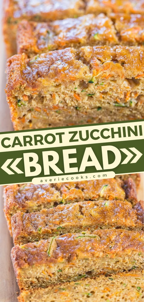 Zucchini Carrot Bread, Carrot Zucchini Bread, Carrot Bread Recipe, Zucchini Loaf, Carrot Zucchini, Zucchini Carrot, Best Zucchini, Carrot Bread, Mixer Recipes