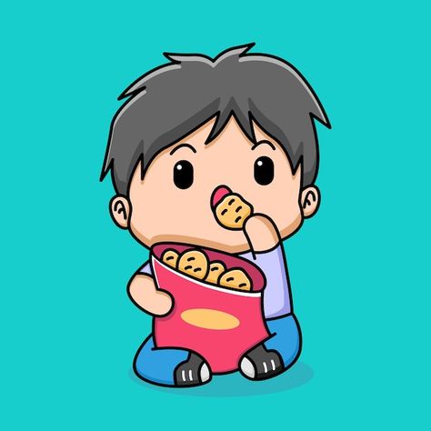 Logo Cemilan Keripik, Eat Cartoon, Chips Background, Chips Cartoon, Snack Cartoon, Cartoon Eating, Potato Wafers, Logo Snack, Eating Drawing