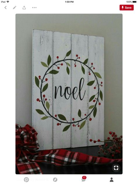 Noel Sign, Wood Sign Christmas, Christmas Signs Diy, Wreath Rustic, Hand Painted Wood Sign, Christmas Signs Wood, Painted Wood Signs, Christmas Sign, Hand Painted Signs