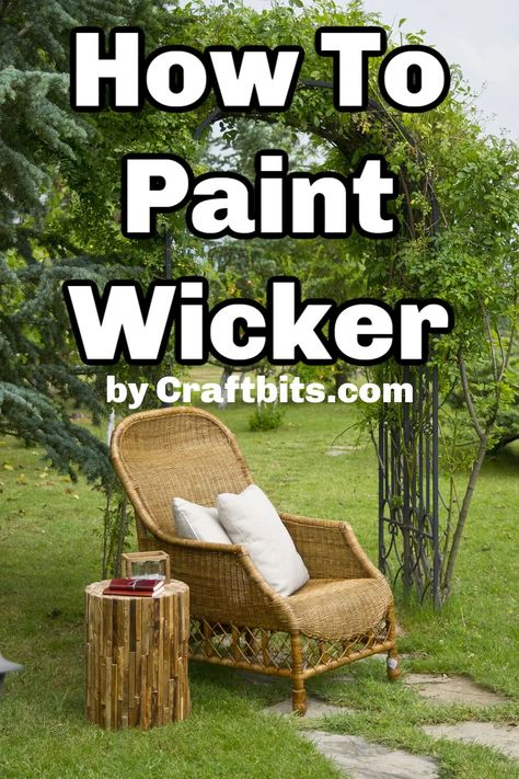 How to Paint Wicker — CraftBits.com Paint Wicker Basket, Spray Paint Wicker, Paint Wicker, Vintage Wicker Furniture, Wicker Furniture Makeover, Painting Wicker Furniture, Wicker Rocker, Rustoleum Spray Paint, Old Wicker