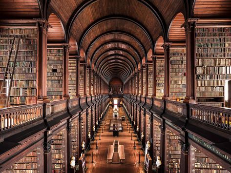 Top 100 Largest Libraries In The World - P3.Old Library, Trinity College Library Dublin – Dublin, Ireland. - WCSA.WORLD Trinity Library, Trinity College Library, Trinity College Dublin, Old Libraries, Beautiful Library, Old Library, Library Aesthetic, College Library, Tadao Ando