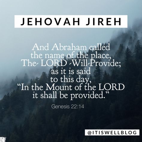 The Lord Will Provide, Jehovah Jireh, Spiritual Growth Quotes, God Will Provide, Bible Love, Growth Quotes, Blessed Life, Names Of God, God Pictures