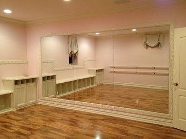 Ideas For An At-Home Dance Space | Your Daily Dance Basement Dance Studio, At Home Dance Studio, Sitting Shelf, Home Gym Design Basement, Dance Room Ideas, Home Ballet Studio, Basement Gym Ideas, Dance Studio Ideas, Ballet Room