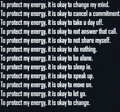 Protect My Energy, My Energy, E Card, Chakra Healing, Empath, Note To Self, My Mind, Mantra, Positive Affirmations