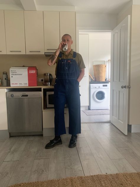 #overalls #dickies #drmartens #loafers Dickies Overalls Outfit Men, Dickies Overalls Outfit, Mens Overalls Outfits, Overalls Outfit Men, Dickies Overalls, Overalls Outfits, Drip Drip, Mens Overalls, Overalls Outfit