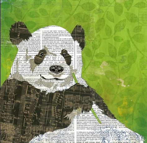 Panda collage Panda Collage, Animal Collage, Art Assignments, Kids Things To Do, Fruits Drawing, Panda Party, Collage Art Projects, Paper Collage Art, Panda Art