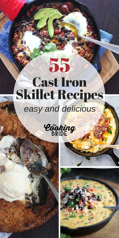 Looking to put your cast iron skillet to good use? You'll love these easy and delicious cast iron skillet recipes. Cast Iron Recipes Dinner, Cast Iron Dutch Oven Cooking, Cast Iron Skillet Recipes Dinner, Cast Iron Skillet Cooking, Skillet Dinner Recipes, Camping Dishes, Easy Skillet Meals, Iron Skillet Recipes, Skillet Cooking