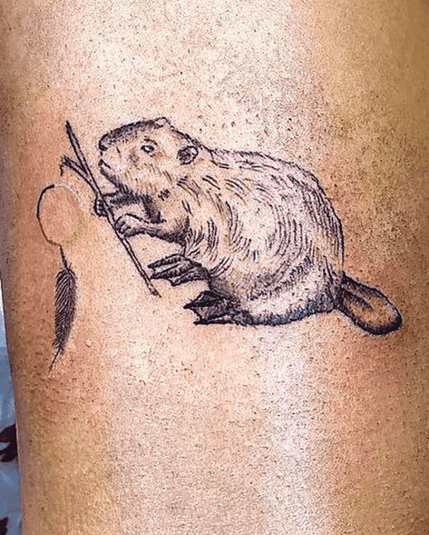 Beaver Tattoo Simple, Beaver Tattoo, Fairy Tale Tattoo, Chinese Tattoo, Cartoon Tattoos, Ink Design, Birds Tattoo, Patch Work, Cute Tattoos