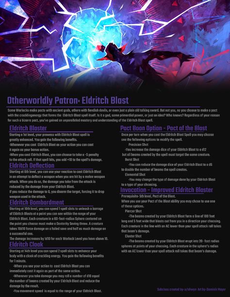 Dnd Warlock Subclasses, Dnd Abilities, Spells Dnd, Dnd Warlock, Dnd Subclasses, Dnd Sorcerer, Eldritch Blast, Warlock Dnd, Dungeons And Dragons Rules