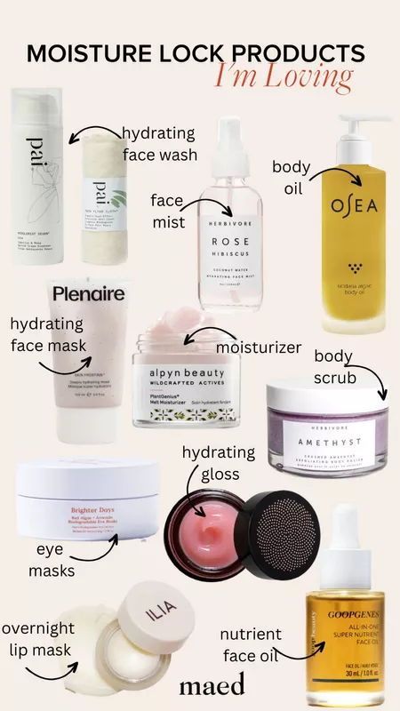 Say goodbye to dryness and hello to hydrated, nourished skin with these moisture lock products that are a game-changer for your skincare routine. Unlock the secret to a dewy and plump complexion with a range of innovative products designed to quench your skin's thirst. (includes affiliate links) Vegan Skincare Routine, Toxic Makeup, Hydrating Face Wash, Clean Products, Non Toxic Makeup, Hydrating Face Mask, Herbivore Botanicals, Natural Diy, Vegan Skincare