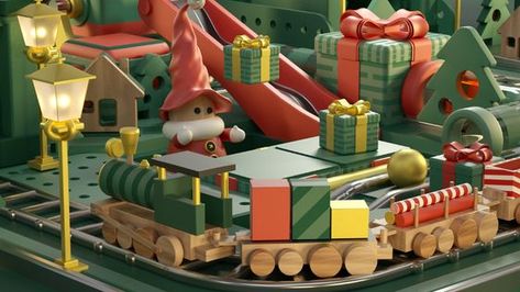 Mall Decor, Cinema 4d Tutorial, Image Film, Graphics Animation, Christmas Town, Motion Design Animation, Christmas Train, 3d Artwork, Motion Graphics Animation