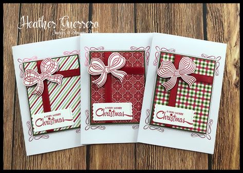 House Paper Craft, Stampin Up Weihnachten, Christmas Simple, Stamping Projects, Gift Cards Money, Simple Christmas Cards, Christmas Card Set, Homemade Christmas Cards, Stampin Up Christmas Cards