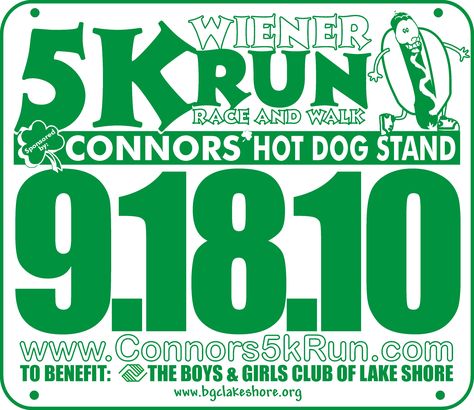 Bib Design, 5k Race, Race Bibs, 5k Run, Hot Dog Stand, Shirt Inspiration, Boys And Girls Club, Running 5k, Lake Shore