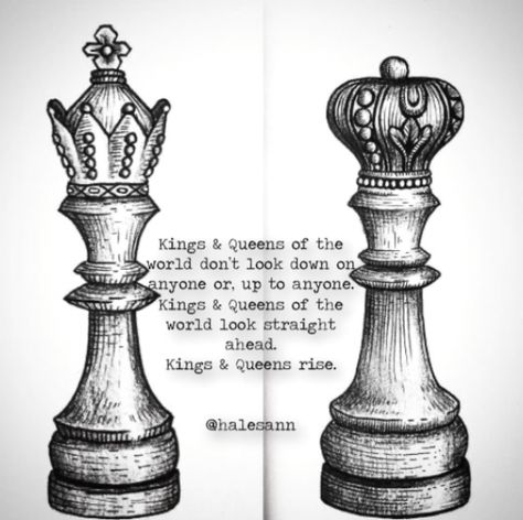 King Chest Piece Tattoos, King Chess Piece Drawing, Queen Chess Piece Tattoo, King And Queen Chess Pieces, Chess Piece Tattoo, Queen Tattoos, King Queen Tattoo, Chess Tattoo, King Chess Piece