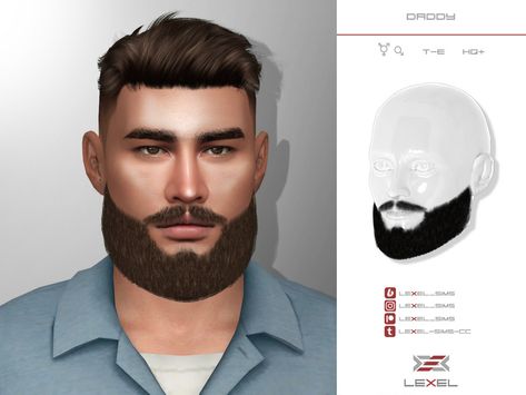 Sims 4 Hair Male, Sims 4 Male Clothes, Sims 3 Mods, Mens Facial Hair Styles, Beard Style, Casas The Sims 4, The Sims 4 Download, Sims 4 Cc Packs, Sims 4 Collections