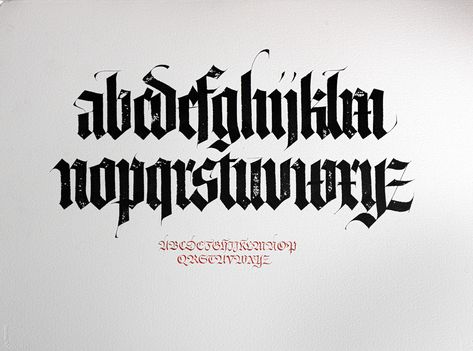 Blackletter alphabet calligraphy collection on Behance Alphabet Calligraphy, Gothic Alphabet, Calligraphy Fonts Alphabet, Gothic Lettering, Design Alphabet, Blackletter Font, Typography Alphabet, Old English Font, Tattoo Lettering Fonts