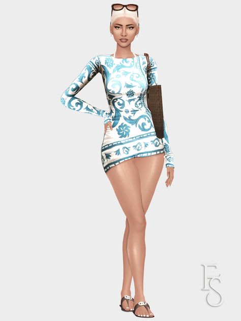 Sims Townies, Beach Club Aesthetic, Zepeto Character Ideas, Sims Aesthetic, Aesthetic Lookbook, Sims Outfits, Sims Pets, Gloves Dress, Sims Clothes