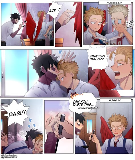 Dabi X Hawks Comic Kiss, Hawks And Dabi, Dabi And Hawks, Hawks X Dabi, Hawks Dabi, Dabi Hawks, Dabi X Hawks, Keigo Takami