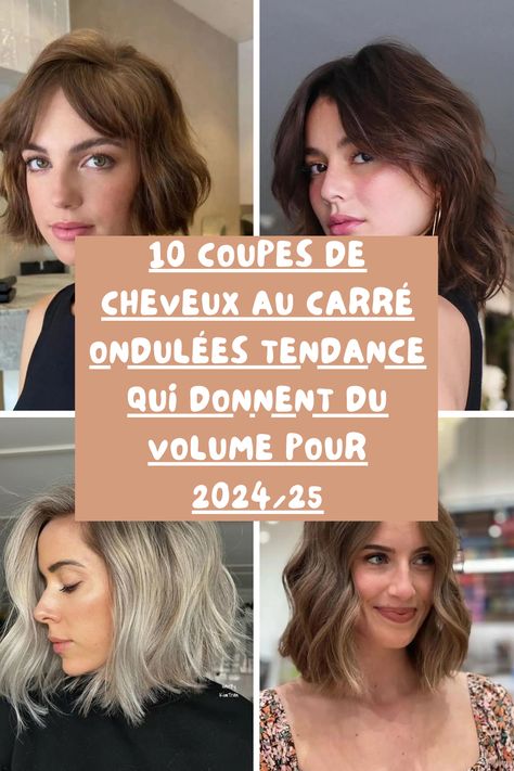 10 coupes de cheveux au carré ondulées tendance qui donnent du volume et stylisent le visage La coupe de cheveux au carré ondulé est l’une des plus flatteuses que vous puissiez demander chez le coiffeur si vous souhaitez changer de look en été. Dites adieu à vos cheveux longs.  La coupe de cheveux au carré est devenue une icône et une institution dans le monde de la beauté. Hair Cuts, Hair