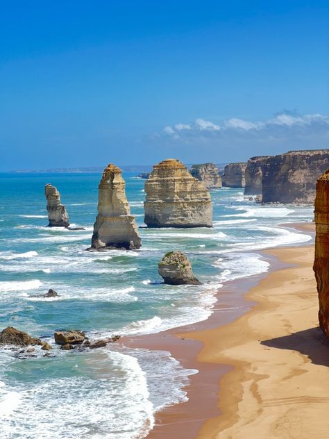 Great ocean road trip 12 apostles 12 Apostles Australia, 12 Apostles, Great Ocean Road, Dream Destinations, Travel Bucket List, Bucket List, Beautiful Places, Australia, Road