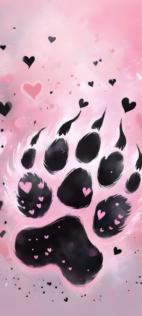 Paw Wallpaper Iphone, Kitsune Wallpaper, Paw Wallpaper, Whats Wallpaper, Cat Phone Wallpaper, Whatsapp Wallpaper Cute, Pink Paws, Cute Galaxy Wallpaper, Cute Simple Wallpapers