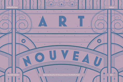 From sleek typefaces used in logos and signage, to fun fonts adding personality through headlines and text, Art Nouveau fonts allow users to express any message they want. Try introducing these fonts into your designs today and discover the beauty of Art Nouveau fonts! Organic Typography, Fun Fonts, Art Nouveau Flowers, Retro Font, Font Art, Graphic Design Projects, Text Art, Modern Fonts, Natural Forms