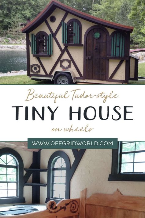 Micro Cottage, Micro Homes, Cottage Tiny House, Tiny House Talk, Cottage Floor Plans, Tudor Style Homes, Micro House, Tudor House, Tiny House Movement