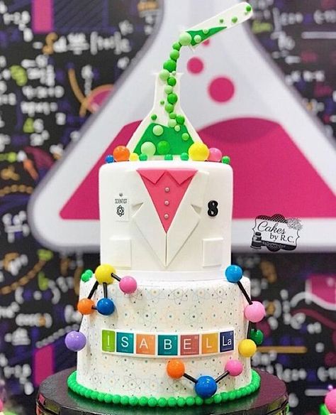 Sunday Sweets Is Blinding Me With SCIENCE — Cake Wrecks Science Party Cake, Science Cake, Science Party Decorations, Science Themed Party, Science Birthday Party Ideas, Scientist Birthday Party, Mad Scientist Birthday, Mad Science Party, Scientist Birthday