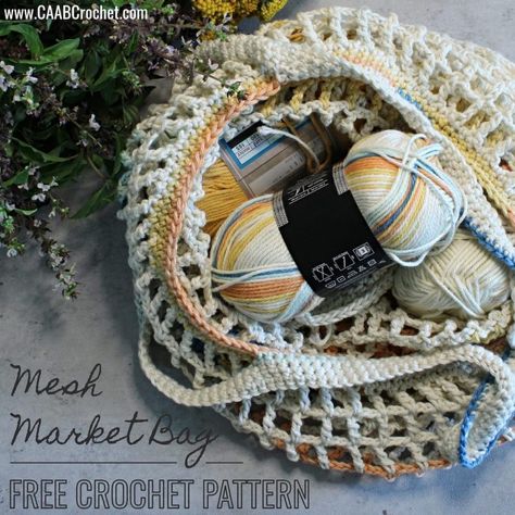 Crochet Mesh Bag, Mesh Market Bag, Market Bag Pattern, French Market Bag, Treble Crochet, Crochet Beach Bags, Crochet Market, Whip It, Market Tote Bag