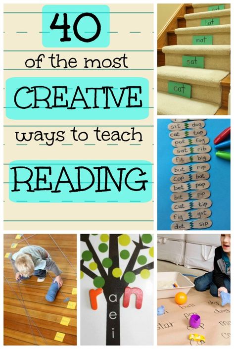 Crazy fun and creative ways to teach kids to read! This step by step post makes learning to read easy and fun! Literacy Through Play, Active Learning Activities, Learning To Read Games, Fun Reading Games, Teach Kids To Read, Reading For Kids, Reading Games For Kids, Tutoring Ideas, Fun Reading Activities