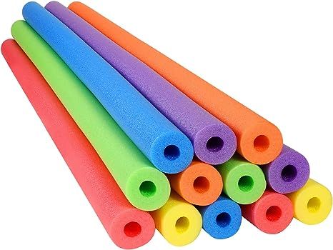 Nezyo 12 Pack Jumbo Pool Noodles Bulk Foam Swim Noodles 52 Inch Large Hollow Swimming Pool Noodle Bright Pool Noodles Floats Heavy Duty for Swimming Floating Craft Projects Padding Bumper Noodle Float, Swim Noodles, Outdoor Play Structures, Foam Noodles, Green Pool, Swim Float, Blue Pool, Summer Toys, Pool Noodles