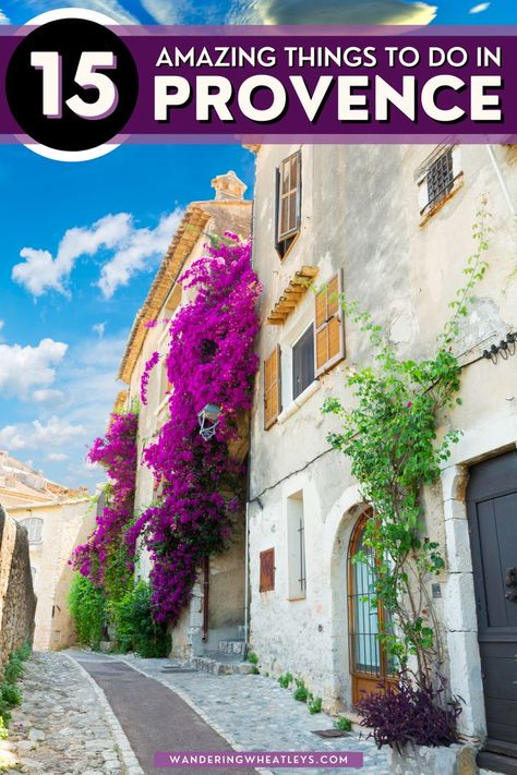 15 Best Things to do in Provence France! Are you planning a France vacation and looking for what to do in Provence? In this Provence travel guide you'll find where to go, where to drink, the best festivals in Provence, and more! | France travel | things to do in France | Provence festivals | Provence tours | what to eat in Provence | places in Provence | Provence things to do | views in Provence | dream destinations | churches in Provence | Europe travel | Provence views | #Provence #France Things To Do In France, Provence Travel, Provence France Travel, Italy Cruise, Luxury Trip, France Vacation, Boutique Retreats, Europe 2024, France Itinerary