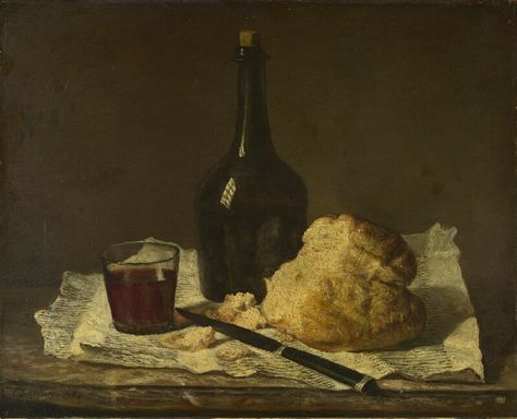 Still Life with Bottle, Glass and Loaf Chardin Still Life, Dutch Still Life, Still Life Photos, Bottle Corks, Still Life Oil Painting, Art Uk, Painting Still Life, Still Life Art, National Gallery