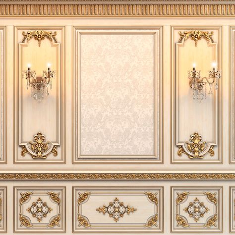 Decorative Wall Molding, Baroque Wall, Carved Pearl, Living Room Lighting Design, Staircase Wall Decor, Baroque Era, Baroque Period, Wall Panel Molding, Wood Moulding