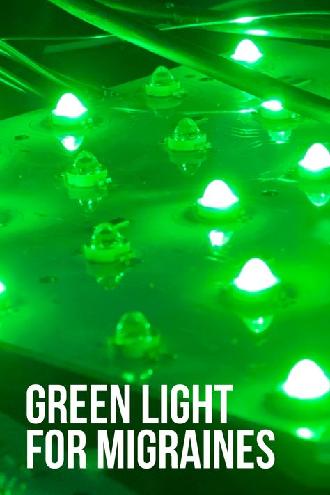 Green light is suitable for treating red vessels on the surface of the skin. The light slowly causes the small blood vessels to close down and disappear. Research has found that green light therapy resulted in significant reduction in the pain intensity of the headache phase and number of days per month people experienced migraine headaches. Ready to learn more? Click the link to read the full article. Green Light Therapy Benefits, What Color Led Lights Help Headaches, Peppermint For Headaches, Green Light Therapy, Migraine Aura Symptoms, Led Light Art, Led Light Bedroom, Migraine Aura, Migraine Prevention