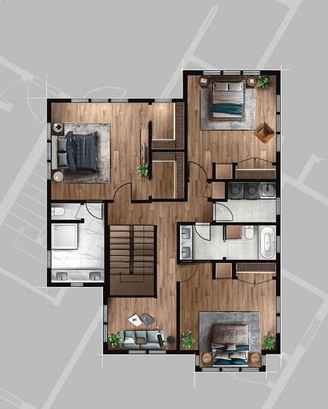 Crafts Using Mason Jars, Ark Ideas, Dream House Layout, Rendered Floor Plan, Color Floor, Modern House Floor Plans, 3d Floor Plan, Pool House Plans, Me U