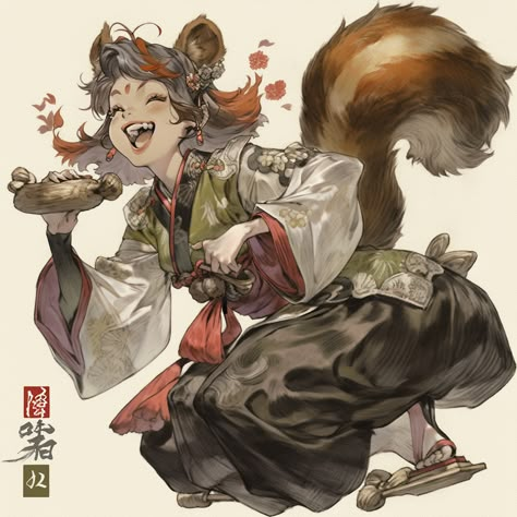 Raccoon Hybrid Character, Animal Sidekick Character Design, Fox Oc Drawing, Raccoon Human Hybrid, Flying Squirrel Character Design, Raccoon Girl Character Design, Chipmunk Character Design, Turkey Character Design, Bee Human Hybrid