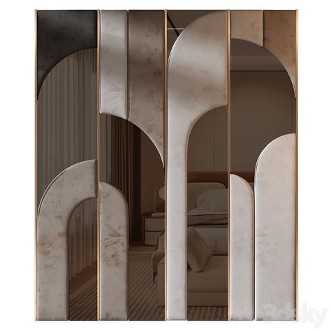 wall panels | set 317 - Other decorative objects - 3D model Glass Panelling Design Wall, Mirror Panelling, Mirror Wall Design, Dining Room Feature Wall, Groove Pattern, Modern Wall Paneling, Wall Texture Design, Wall Panelling, Bedroom False Ceiling Design