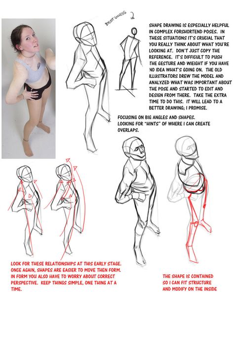 Notes for foreshortening with ERIC 2 by FUNKYMONKEY1945 on deviantART Figure Construction, Body References, Sketching Tips, Perspective Drawing Lessons, People Drawing, Anatomy Tutorial, Human Anatomy Drawing, Human Figure Drawing, Art Elements