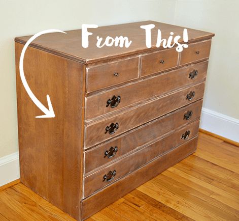 Pine Chest Of Drawers Makeover, Gray Dresser Makeover, Refinished Dresser, Behr Premium Plus, Dresser Refinish, Refinish Furniture, Grey Dresser, Refinishing Furniture Diy, Furniture Flips