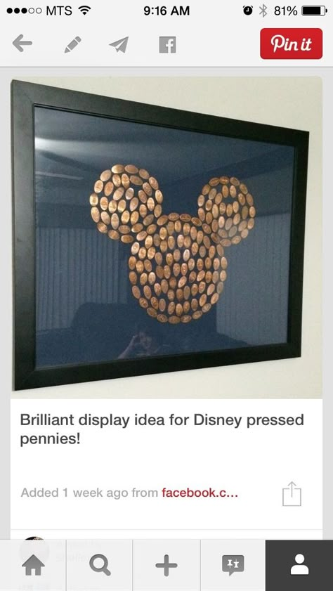 Press pennies.. Need ideas....What do you do with them after you are home? - TouringPlans Discussion Forums Pressed Pennies, Casa Disney, Deco Disney, Disney Rooms, Disney Home Decor, Disney Decor, Disney Planning, Room Deco, Disneyland Trip