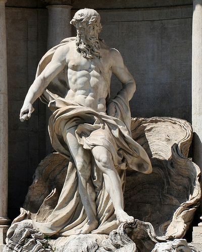 Trevi Fountain (Poseidon #01) Neptune Statue, Poseidon Statue, Trevi Fountain Rome, Sculpture Fountain, Online Quotes, Ancient Greek Sculpture, Greek Statues, Greek Sculpture, Trevi Fountain