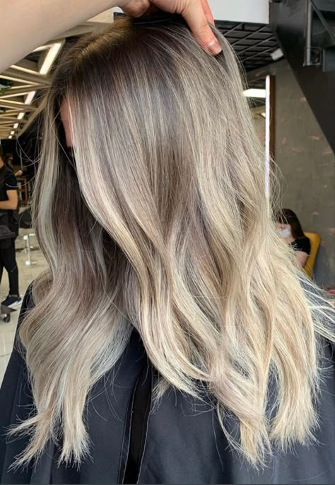 Natural Brunette To Blonde Balayage, Barely Blonde Balayage, Level 6 Blonde Balayage, Blonde Brown Babylights, Sandy Ash Blonde Hair Balayage, Blonde Balayage Dark Blonde, Balage Hair Brown To Blonde, Mushroom Brown With Blonde Balayage, Creamy Balayage Bronde