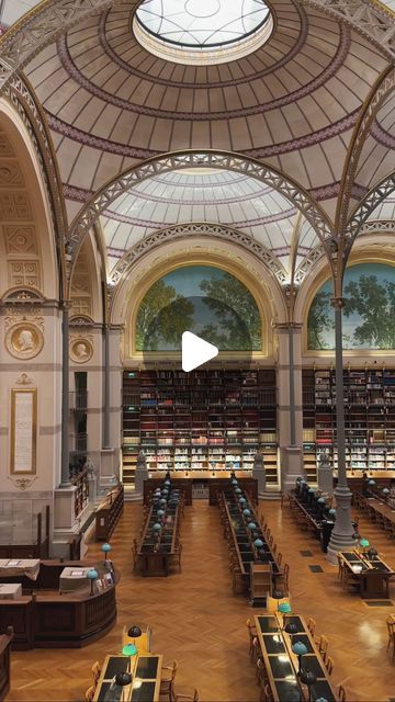 Alix | Paris | Travel on Instagram: "And the award for most stunning library goes to… 🤩📚 The “Historical Monument” was created in the mid-19th to expand the imperial library, its byzantin inspiration and metallic structure being quite the talk at the time! Attached to the @inha_fr and restored in the 2000s, the Salle Labrouste is enriched in with the collections of the former Central Library of National Museums, becoming the largest art history library in the world. Today it’s accessible all year long for students in Art History and is one of the top spots you should visit this weekend for the #JEP! . . . . #library #library📚 #booklover #bookstagram #parisianapartment #parisianvibes #parisianstyle #frenchinteriors #bonneadresseparis #guideparis #thingstodoinparis #libraryroom #frenchdec Library Room, Paris Guide, Central Library, Parisian Vibes, Parisian Apartment, Historical Monuments, French Interior, National Museum, Paris Travel