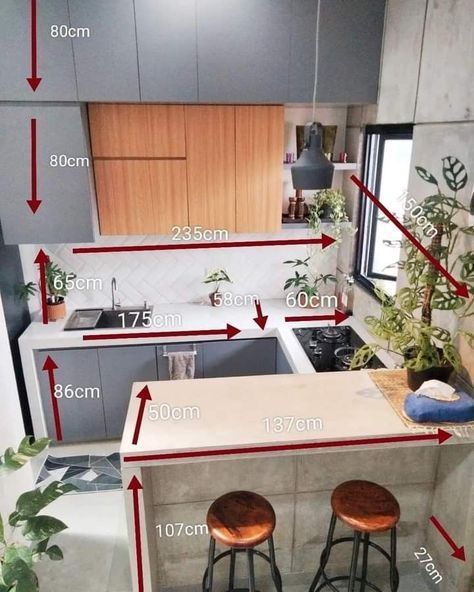 Small Kitchen Set, Tiny Kitchen Design, Desain Pantry, Small House Layout, Simple Kitchen Design, Kitchen Layout Plans, Interior Design Kitchen Small, Kitchen Design Modern Small, Small Kitchen Decor