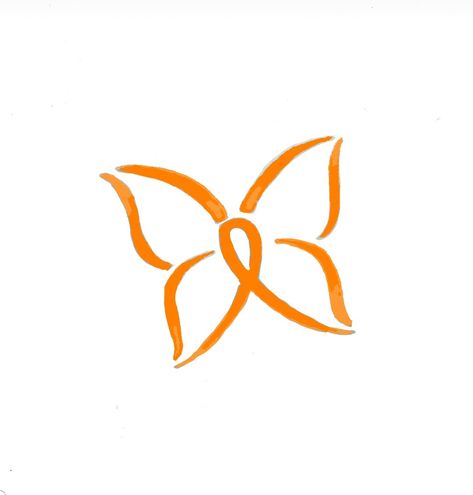 Peach Ribbon Tattoos, Dv Awareness Tattoo, Oncology Nurse Tattoo, Ms Butterfly Tattoo, Leukaemia Tattoos, Ms Ribbon Tattoo, Ms Awareness Tattoo, Leukima Tattoos Ideas, Crps Tattoo Ideas