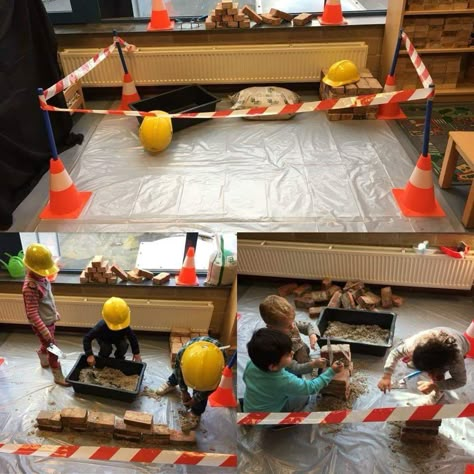 Construction Dramatic Play Preschool, Transport Eyfs Activities, Construction Eyfs, Transport Eyfs, Construction Dramatic Play, Construction Theme Preschool, Community Helpers Preschool Activities, Preschool Construction, Community Helpers Theme