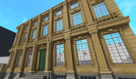 Bloxburg Theatre Ideas, Orphanage Exterior, Chateau Bloxburg, Victorian Manor Bloxburg, Bloxburg Chateau, Mini Castle Bloxburg, Castle Inspo Bloxburg, Victorian Mansion Bloxburg, Bloxburg Victorian Castle