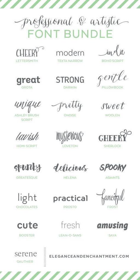 Professional and Artistic Font Bundle - a collection of typefaces in a variety of styles to keep you covered for any project that comes your way! Perfect for graphic designers, bloggers, crafters and creatives. Tattoo Schrift, Fina Ord, The Font, Fancy Fonts, Lettering Styles, Cricut Fonts, Beautiful Fonts, Digital Scrapbook Paper, Handwriting Fonts